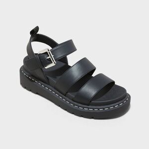 NWT Wild Fable Black Strappy Platform Sandals